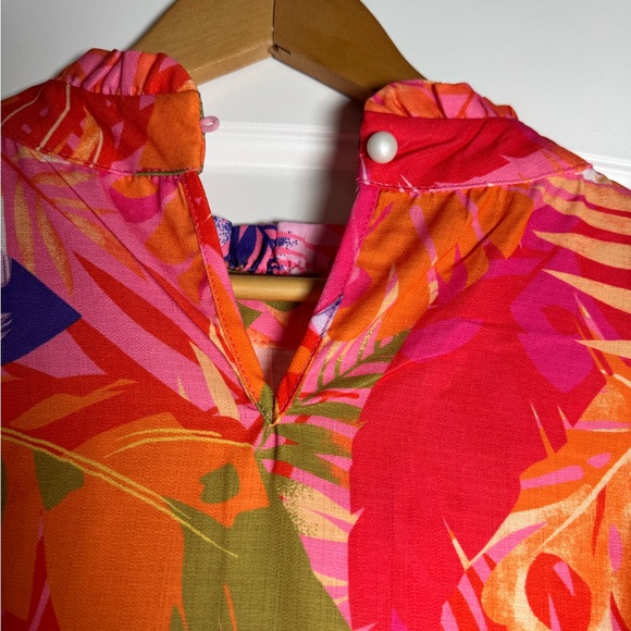 Vibrant Tropical Ruffle Dress - Picture 3 of 3